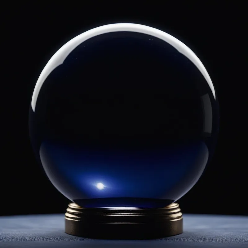 A glass sphere containing a dark void with a single, infinitely bright point of white light in the center
