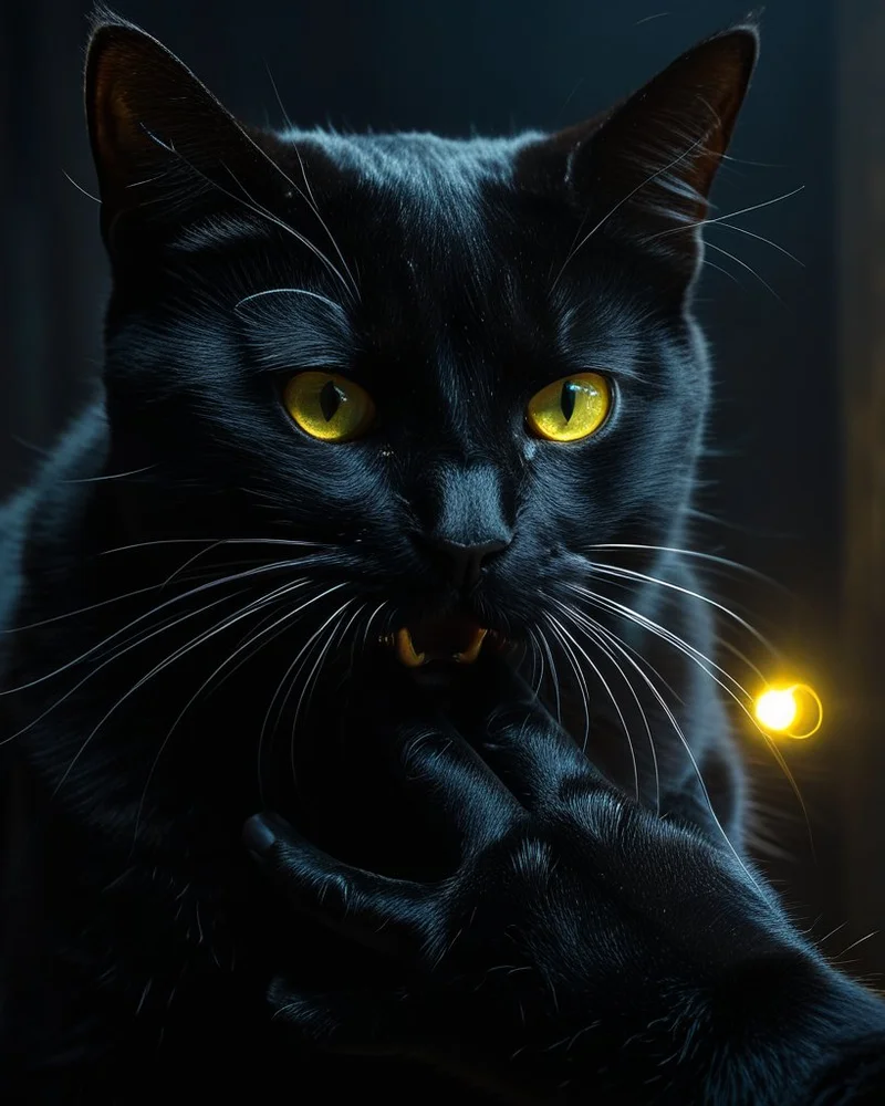 I killed a black cat with very yellow eyes - with my hand - suffocating . That cat hated me and was always finding a way to hurt me or attack me. So I grabbed him by the throat and choked him . Slowly and powerfully. Until he was solid. And it felt so right . 
Then I was in a cat adoption centre. To get a cat , to save…. But then found myself in a large room near the window , and everyone on the outside of the room was worried for me, and I had worry inside… as there was this figure, I think feminine, approaching me slowly. I had a little panic inside, slightly, but decided to stay. 
Turned and looked at her. As she approached I saw she was a woman. And she was significantl. She said, I am surprised you did not run. I looked at her and felt so much sadness and said, actually what I felt was to hug her. Then I did. And I just started crying in this whole big sadness. 
I cannot remember what was after…

