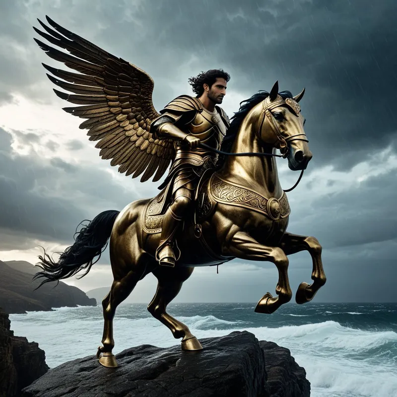 Bellerophon on Pegasus Myth Meaning & Symbolism