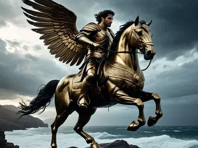 Bellerophon on Pegasus Myth Meaning & Symbolism