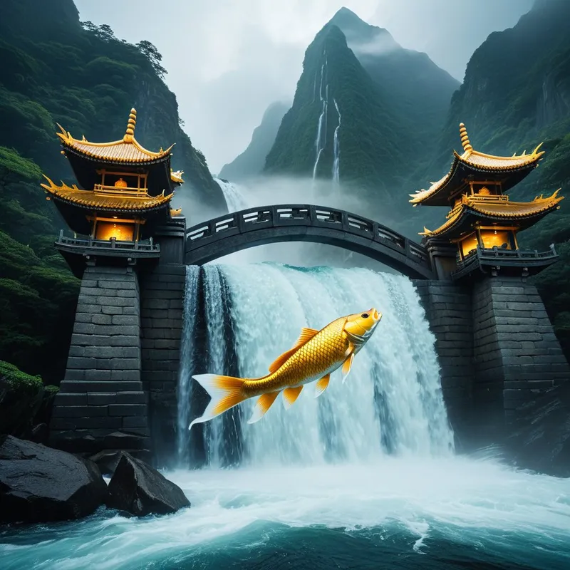 Carp Leaping the Dragon Gate Myth Meaning & Symbolism