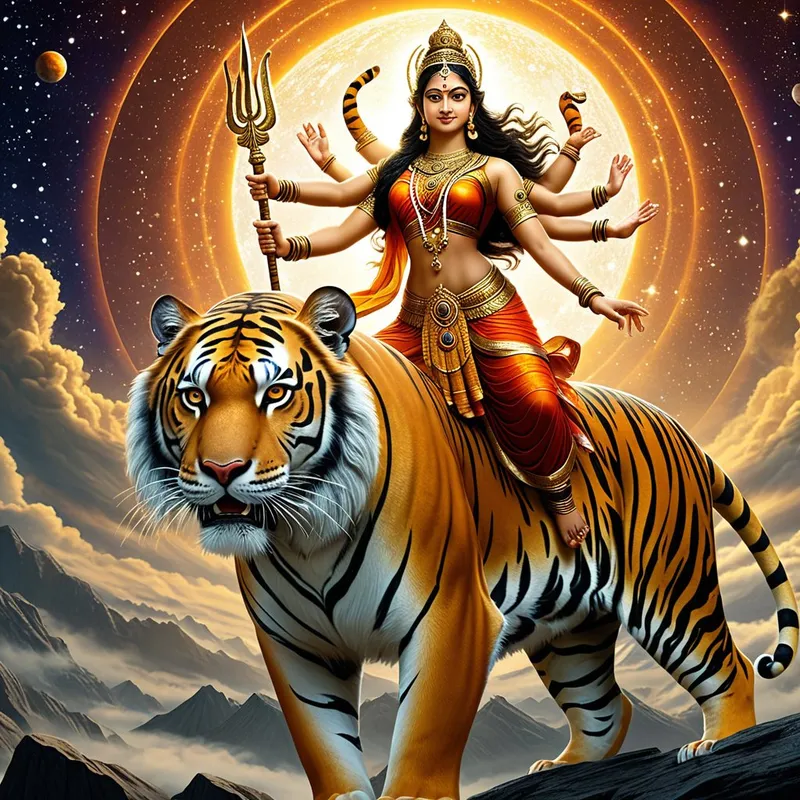 Durga's Tiger Myth Meaning & Symbolism