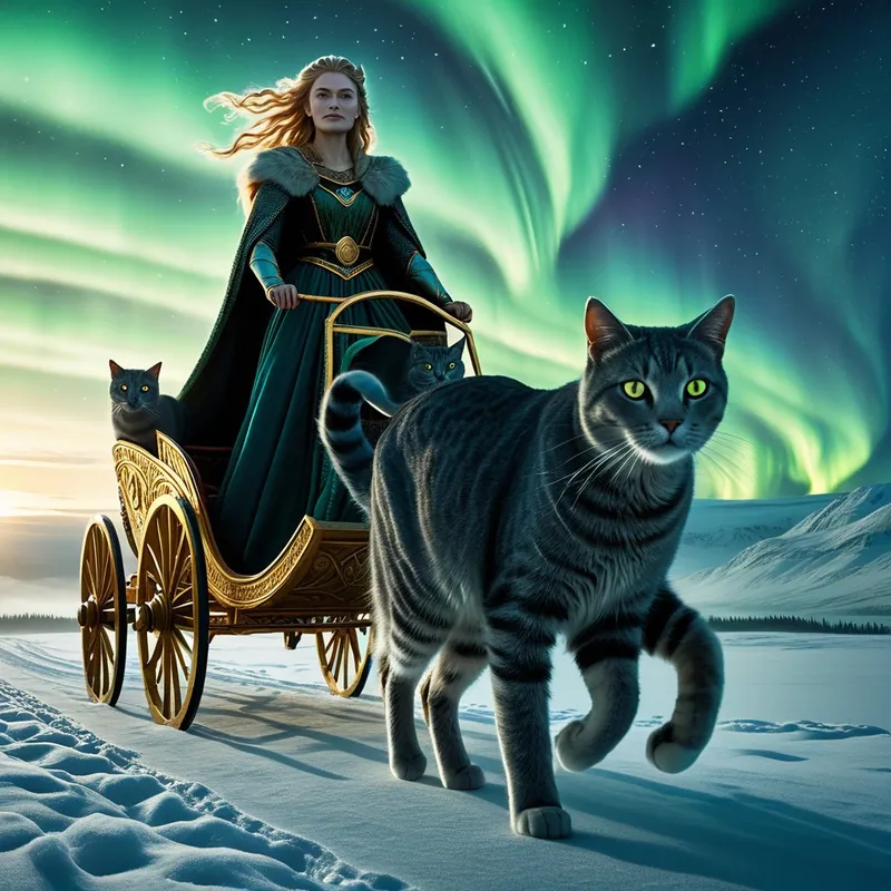 Freyja's Chariot Myth Meaning & Symbolism