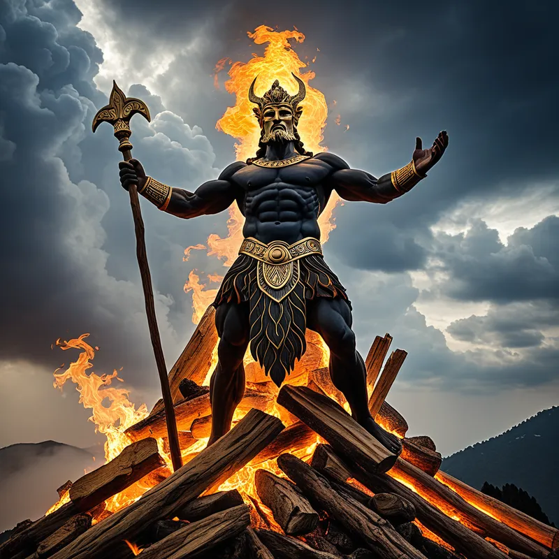 Heracles' Burning Myth Meaning & Symbolism