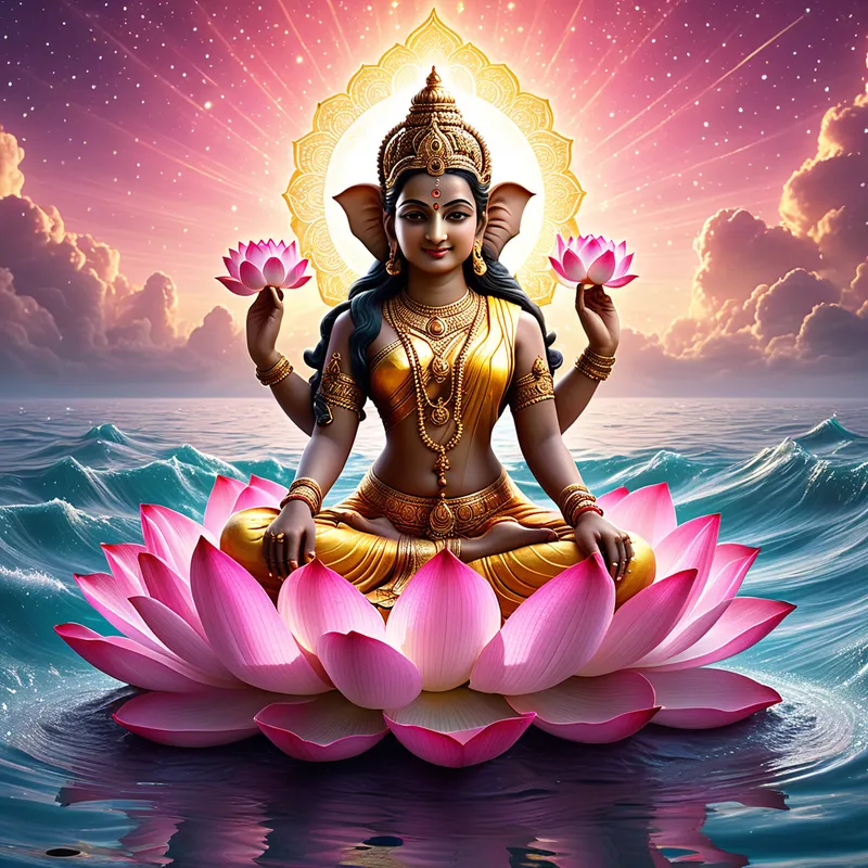 Lakshmi's Lotus Myth Meaning & Symbolism