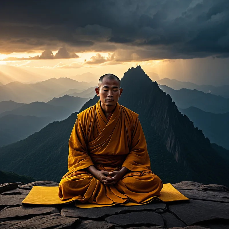 Meditating Monk Myth Meaning & Symbolism