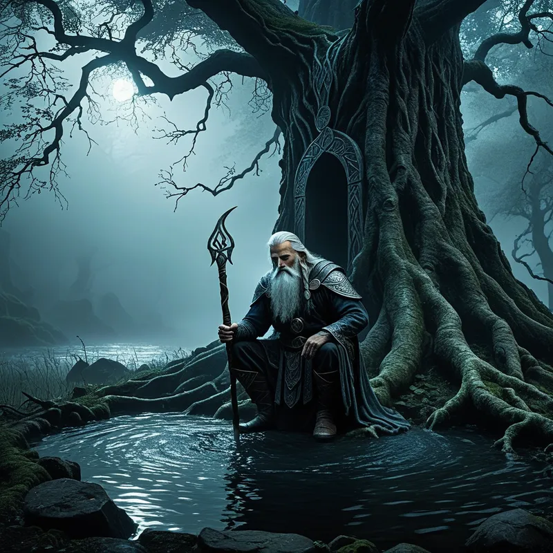 Odin at Mímir's Well Myth Meaning & Symbolism