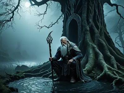 Odin at Mímir's Well Myth Meaning & Symbolism