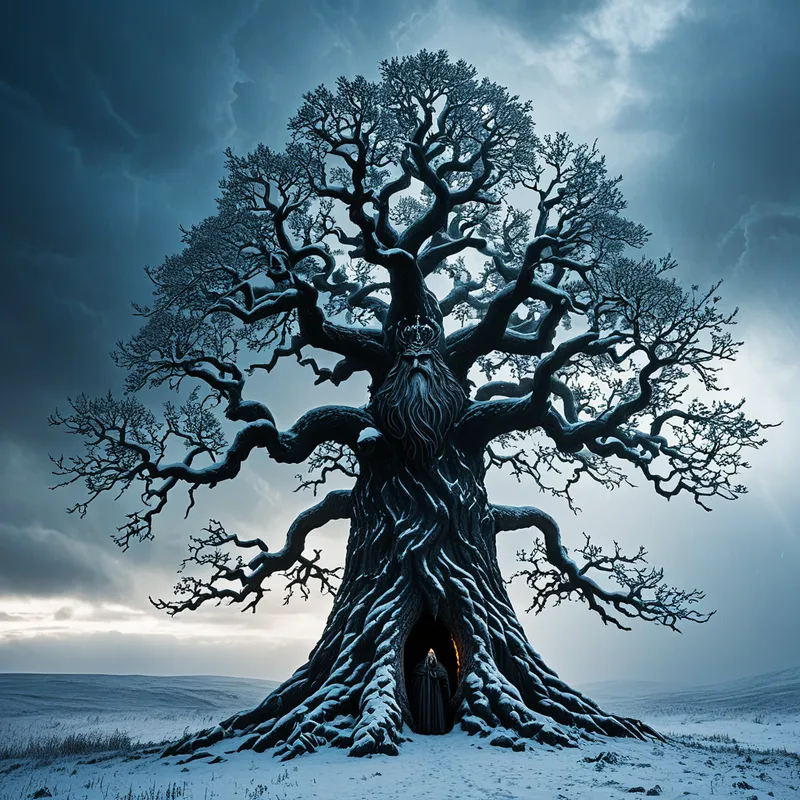 Odin hanging on Yggdrasil Myth Meaning & Symbolism