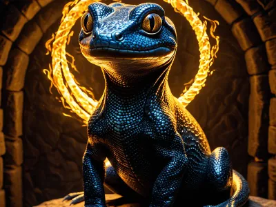 Salamander in fire Myth Meaning & Symbolism