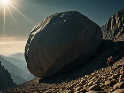 Sisyphus eternally pushing his Myth Meaning & Symbolism