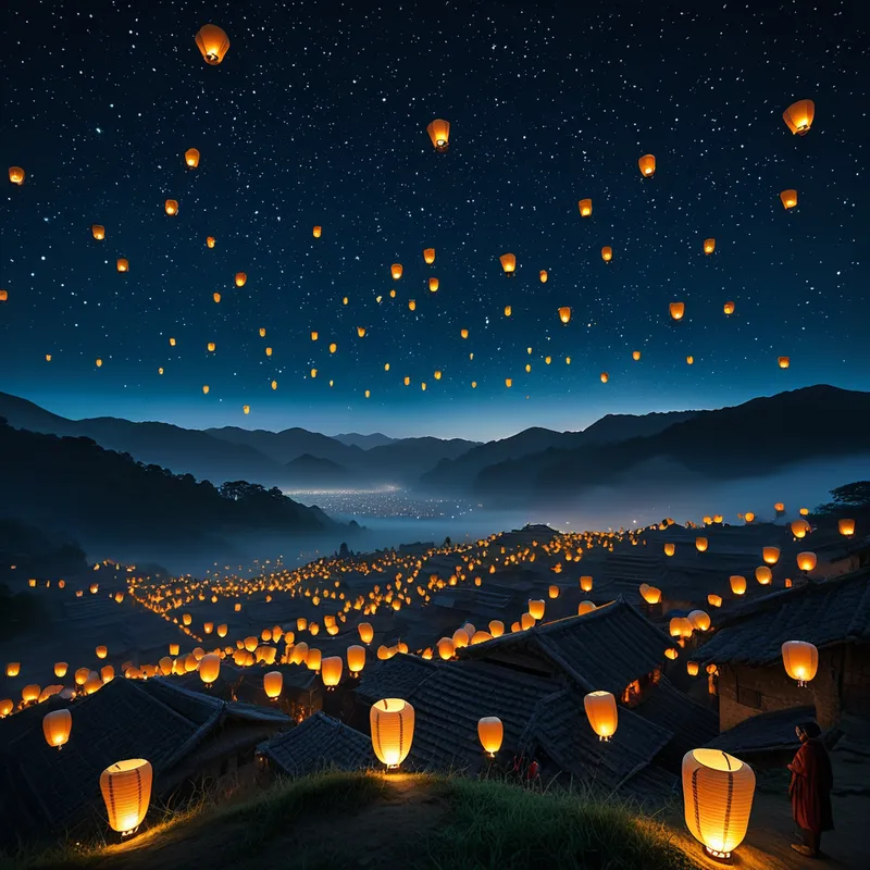 Sky Lanterns Myth Meaning & Symbolism