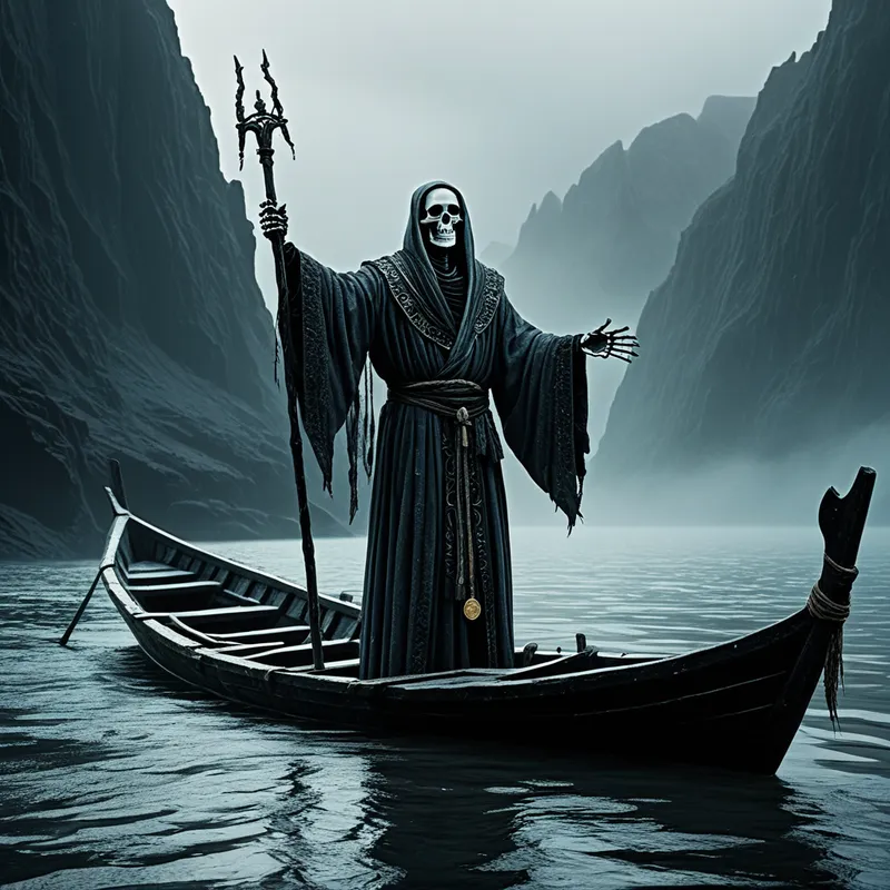 The boat of Charon ferrying so Myth Meaning & Symbolism
