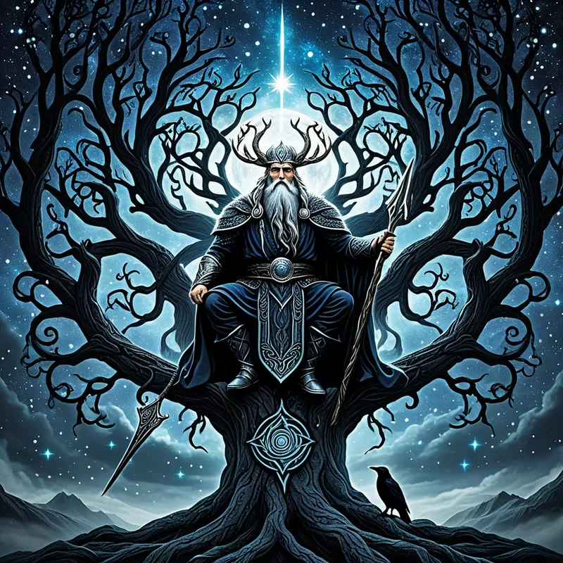 The Norse god Odin sacrificing Myth Meaning & Symbolism