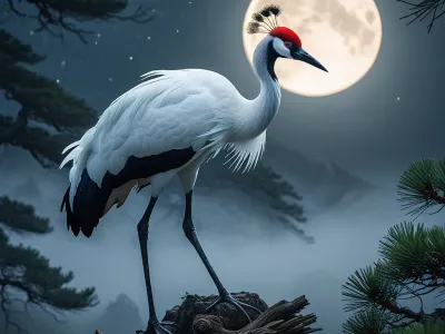 The Red-crowned Crane Myth Meaning & Symbolism
