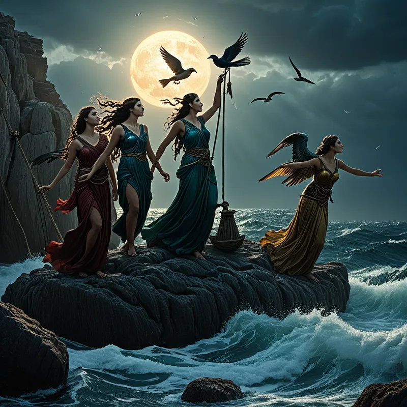 The Sirens' song luring sailor Myth Meaning & Symbolism
