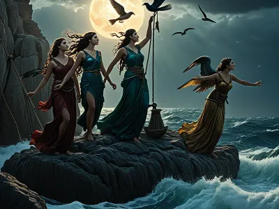 The Sirens' song luring sailor Myth Meaning & Symbolism