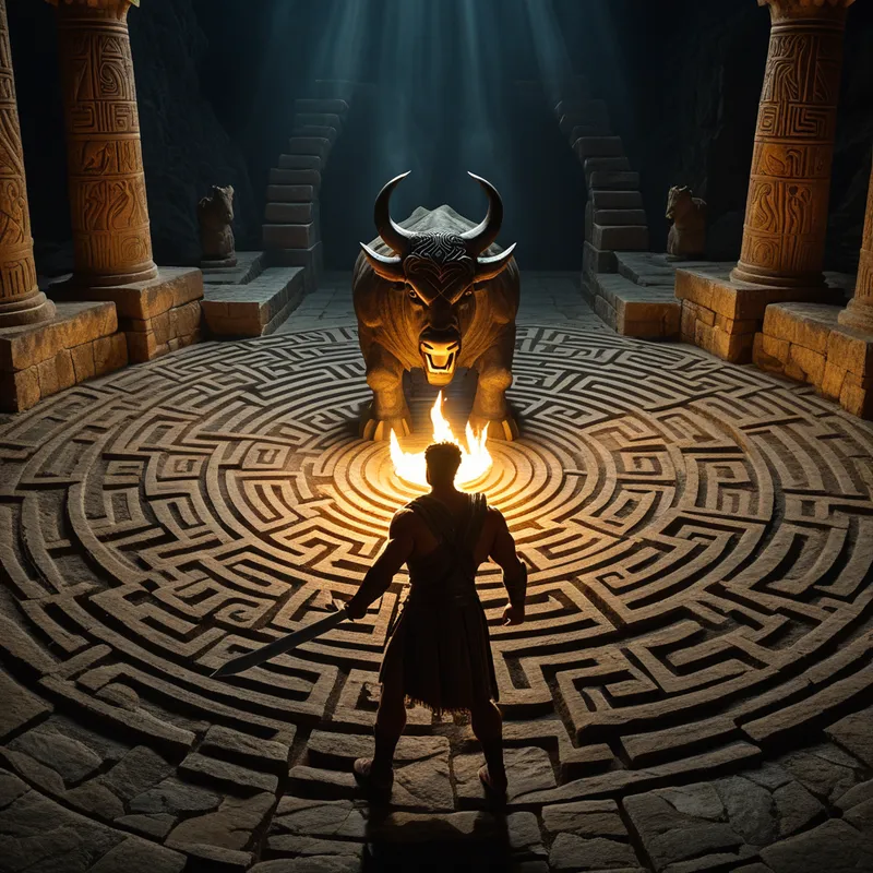 Theseus in the Labyrinth Myth Meaning & Symbolism
