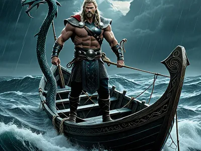 Thor fishing for Jörmungandr Myth Meaning & Symbolism