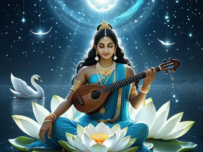 Vina of Saraswati Myth Meaning & Symbolism