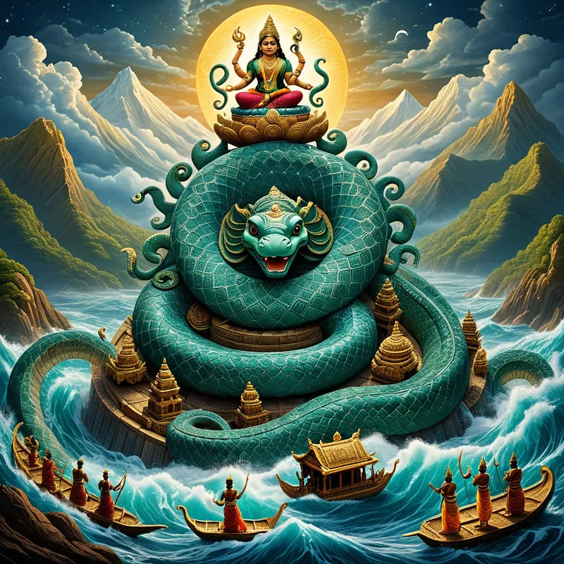 Vishnu's Churning of the Ocean Myth Meaning & Symbolism