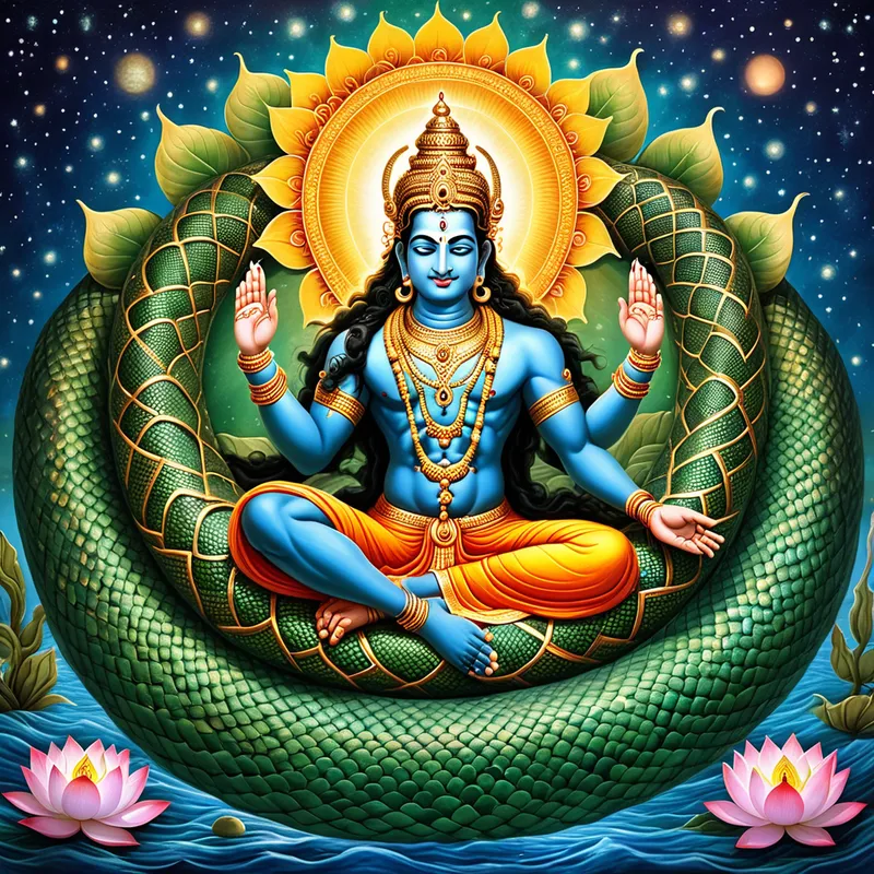 Vishnu's Cosmic Dream Myth Meaning & Symbolism
