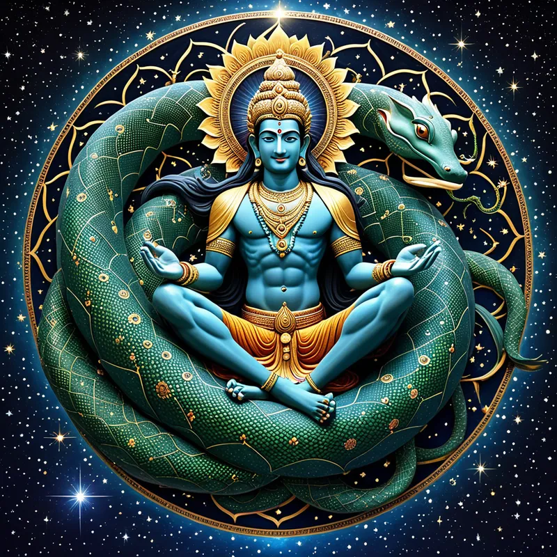 Vishnu's Cosmic Ocean Myth Meaning & Symbolism