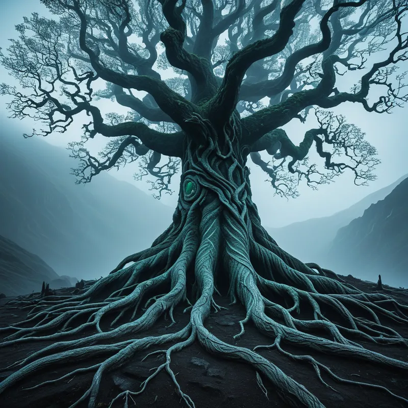 Yggdrasil's roots cracking Myth Meaning & Symbolism