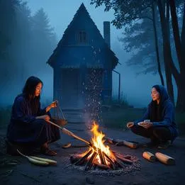 Cooking Grain Over Fire