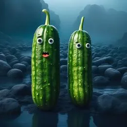 Cucumbers with Faces
