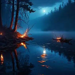 Ember Glow on Water