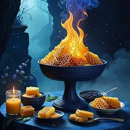 Flame-Kissed Honeycomb