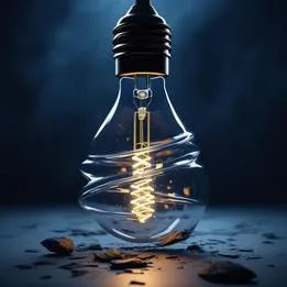 Fractured Light Bulb