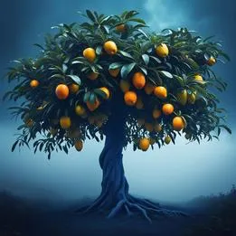 Fruit-Laden Citrus Tree