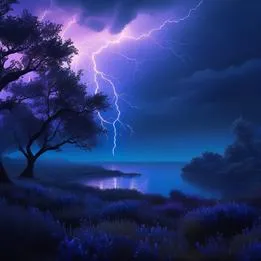 Lightning-Illuminated Sky