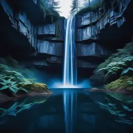 Mirrored Waterfall