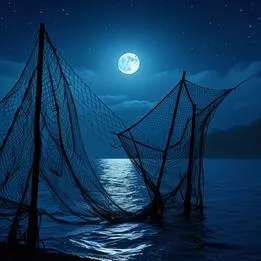Moonlit Fishing Nets