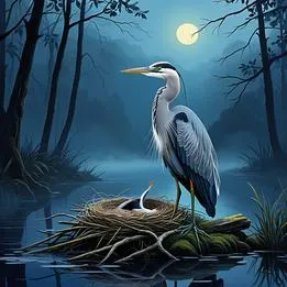Nesting Heron