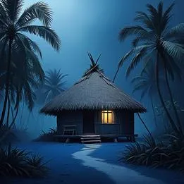 Palm-thatched Hut