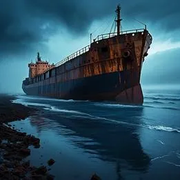Rusted Cargo Ship