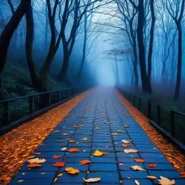 Rustling Leaves on Pathway
