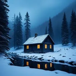 Snowy Cabin