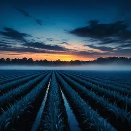 Sunset over Fields