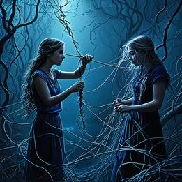 Tangled Fishing Line