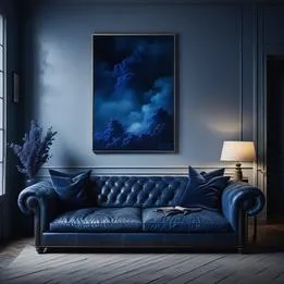Worn Leather Sofa